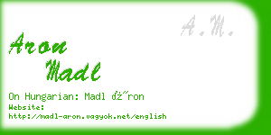 aron madl business card